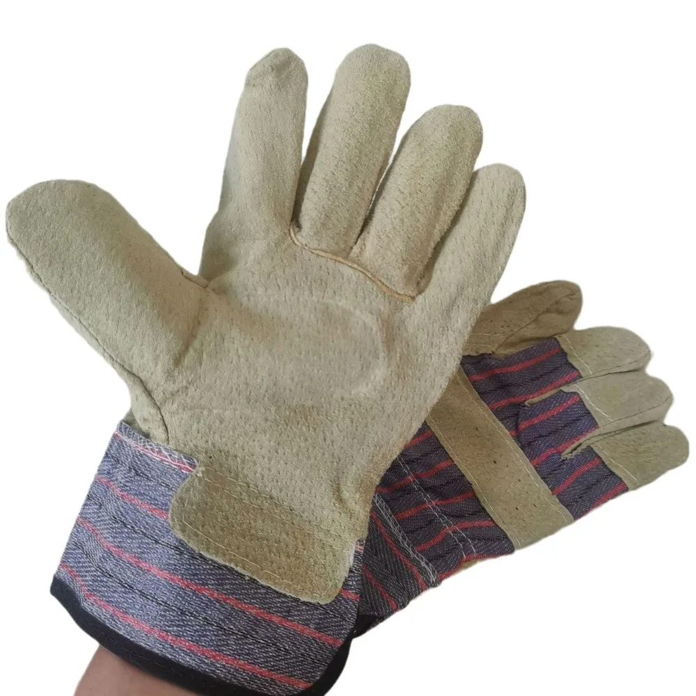 

Safety Leather Gloves Multi-Purpose Use Work Leather Gloves with Wear-resistant Air-permeable Lightweight Gardening Utility