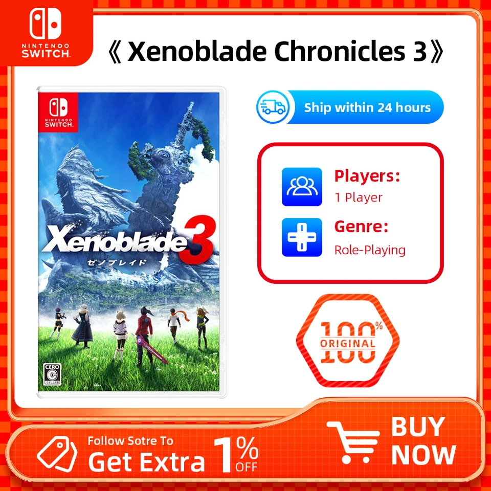 Xenoblade Chronicles 3 - Nintendo Switch Game Physical Game Card