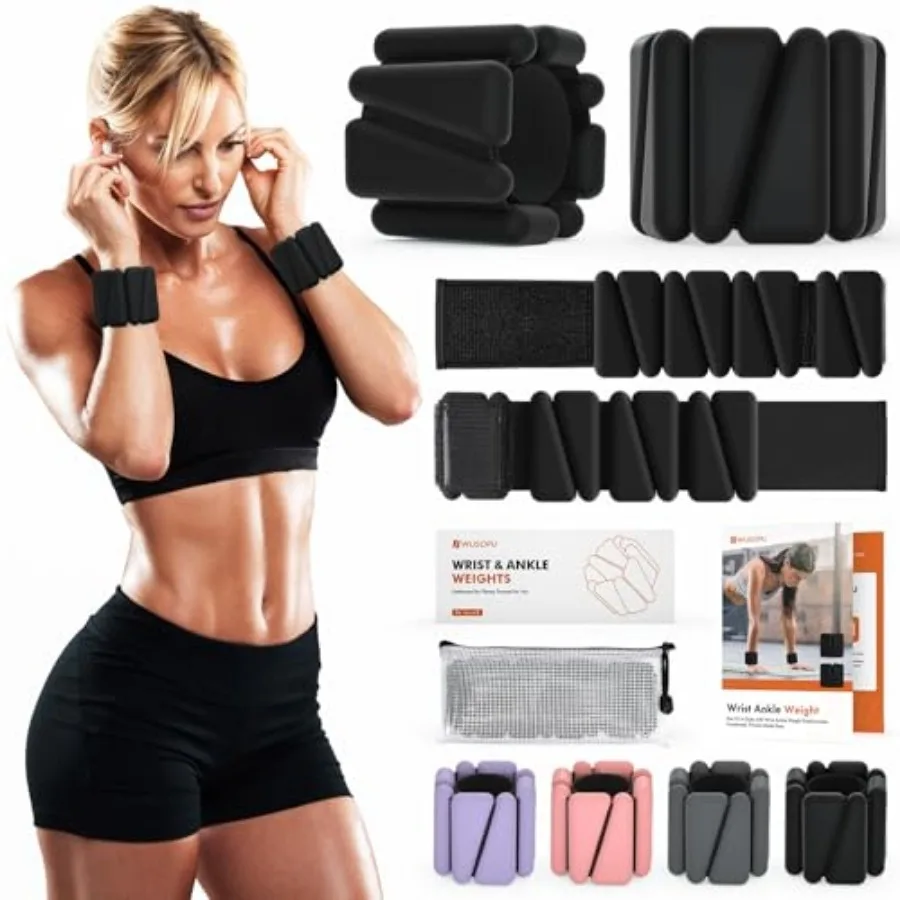 

Wrist Weights, Ankle Weights for Women Men, Adjustable Wrist Weighted Bracelet for Home Gym Workout, Running, Yoga, Exercise, S