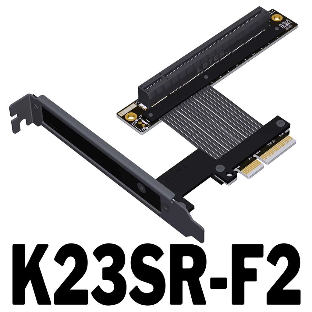 

128G/bps PCIe 5.0 x4 to x16 High-Speed GPU Extension Cable Gen5 Graphic Card Riser Adapter with Bracket Extended 1U