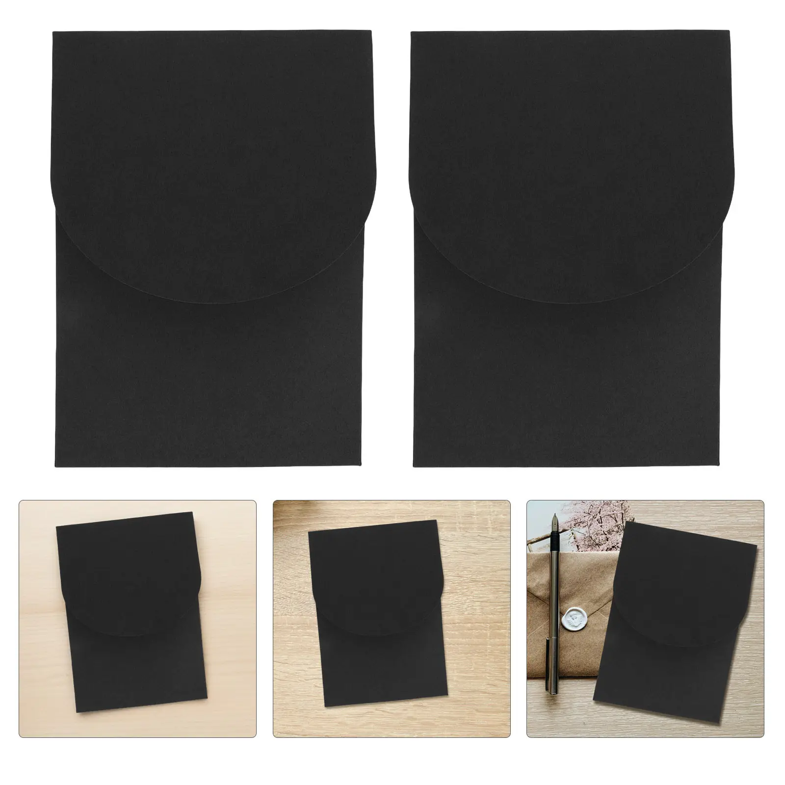 

20 шт. конвертов для приглашений, простые черные гладкие конверты для письма, свадебных открыток, новогодних поздравлений, визиток