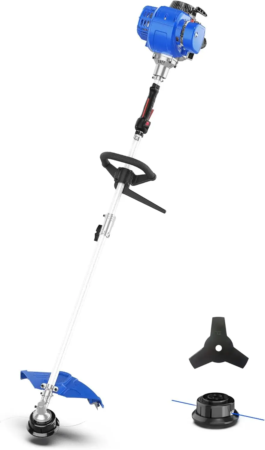 

31cc Gas-Powered Yard Care System with Brush Cutter, String Trimmer, and Harness for Easy Maintenance
