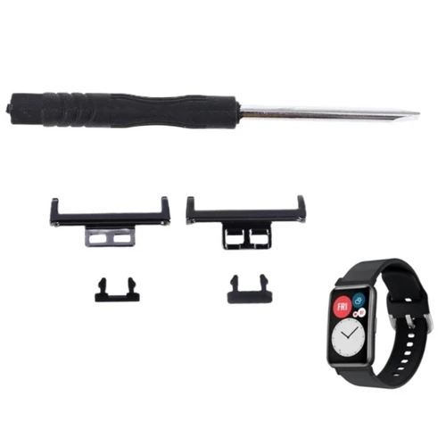 Imagen 2 del producto 2 adaptadores de conector de correa de reloj, accesorio de enlace de conector de Metal de repuesto para Huawei Watch Fit, accesorio de pulsera