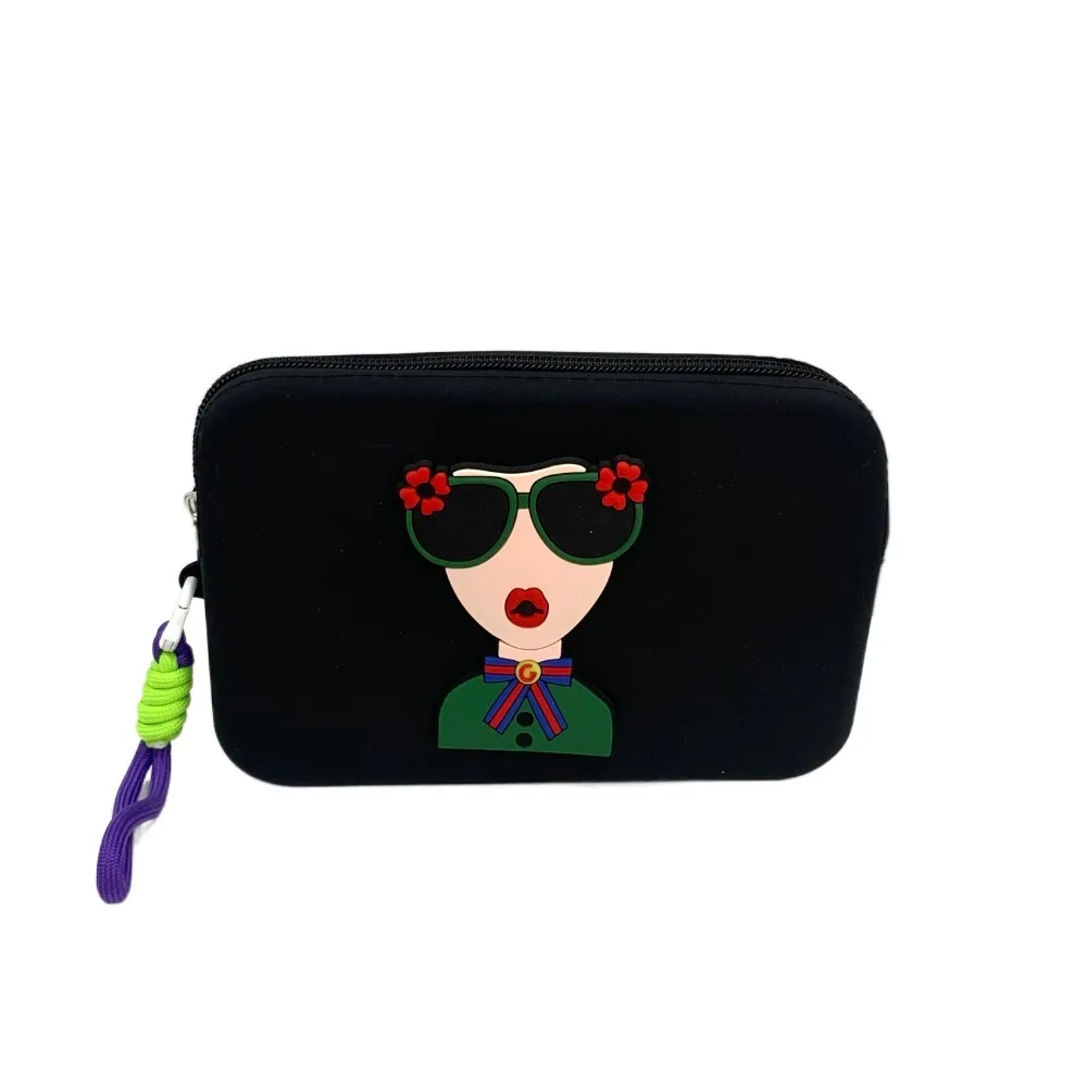 

Anti-lost Silicone Wrist Wallet Lightweight Creative Modern Lady Storage Bag Sewn Ethnic Style Waterproof Makeup Pouch Women