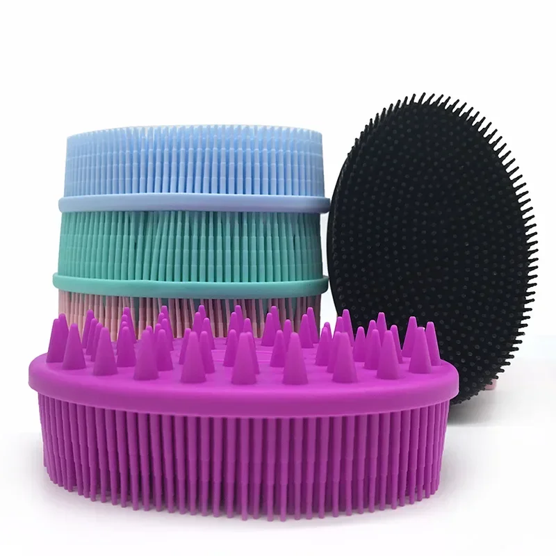 Baby Silicone Shampoo Brush for Kids Children Soft Boy Girl Shower Bath Brush Head Hair Washing Massage Brush Wipe Comb Cleaner