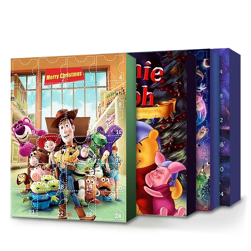 Calendario de Adviento MINISO 2024, Toy Story, Mickey Stitch, figura de Anime, caja sorpresa, cuenta atrás de 24 días, regalos de cumpleaños y Navidad para niños