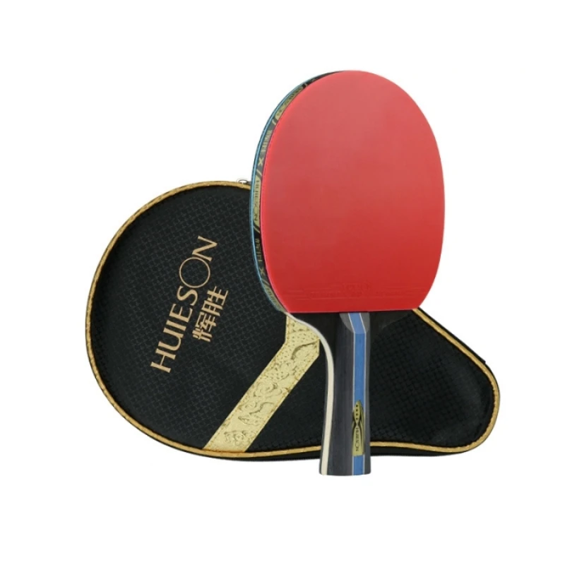 Huieson 7 Ply Pure Wood Table Tennis Racket 4 Star Ping Pong Paddle for Teenager Novice Beginners