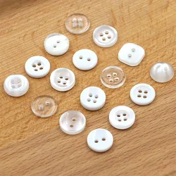 Blouse button Female white round dress button all buttons resin transparent shirt button chiffon inside button small