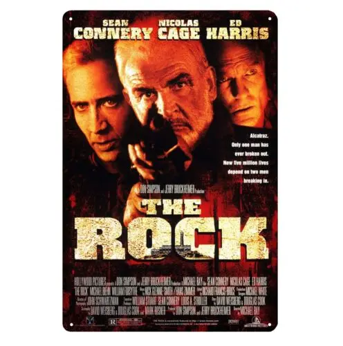 

Металлический плакат из фильма The Rock, жестяной знак 20x30 см