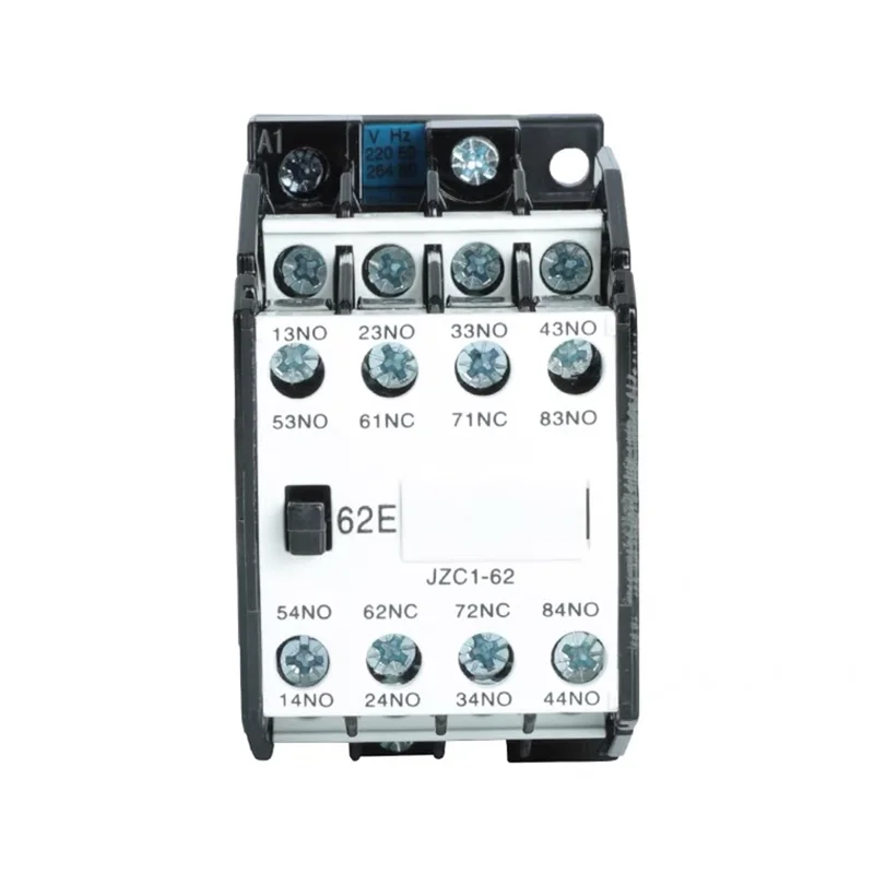 

JZC1-62 6NO + 2NC 220V/50Hz 264V/60Hz Auxiliary Contactor Relay