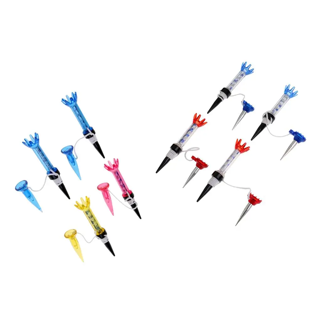 Plastic Magnetic Golf Tees 80mm 8 Pack Durable Reusable Golf Accessory Set for Training and Play