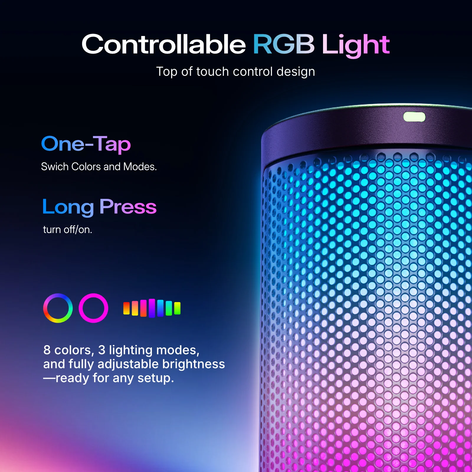 maono DGM20S Gaming USB Microphone Noise Cancellation RGB Lights