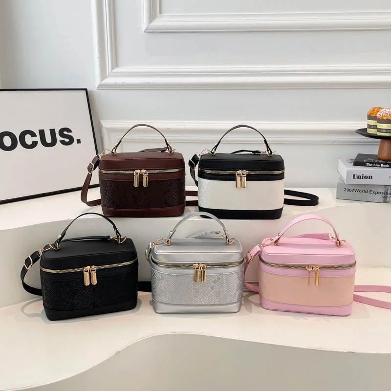 2026 summer new limited edition contrasting color box small compact bag fashion Trend Handbag Shoulder Sling Bag