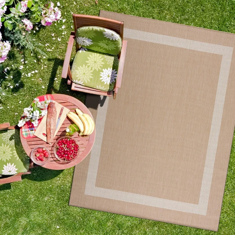 

Outdoor Rug 10x14, for Patios Porches Waterproof Durable Washable Non-Shedding, Easy-to-Clean, Large Modern Outside Rugs