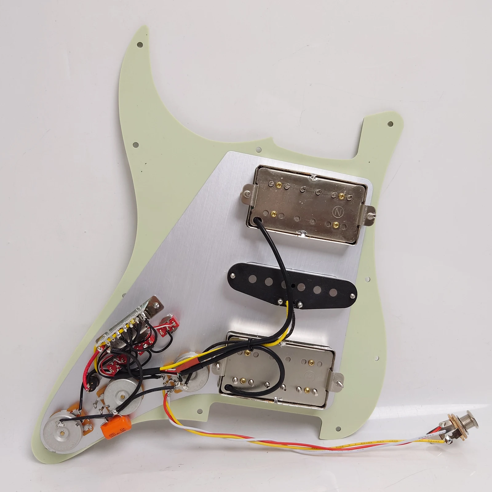 Guitar Prewired Loaded Pickguard with HSH Coil Splitting Alnico 5 Humbucker Pickups Set for ST Electric Guitar