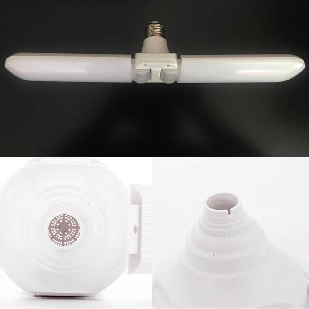 45W Foldable LED Fan Light Bulb 3 Blade 3000K Warm White Collapsible Ceiling Lamp Garage Dining Room