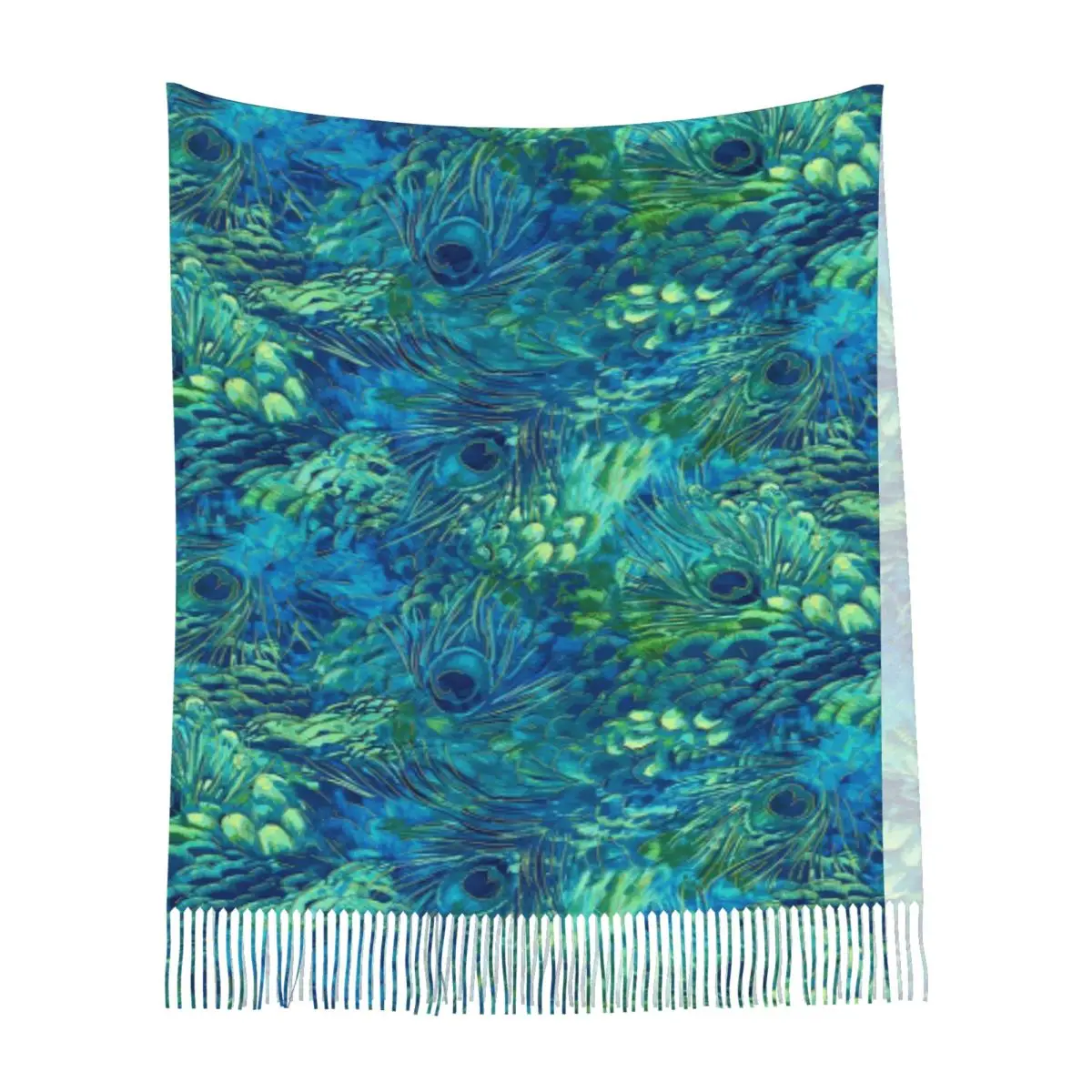 الطاووس لطيف وجميل ريشة الحيوان وشاح شرابة الأوشحة النساء لينة الدافئة شالات و يلتف كبير الخريف الشتاء شال التفاف