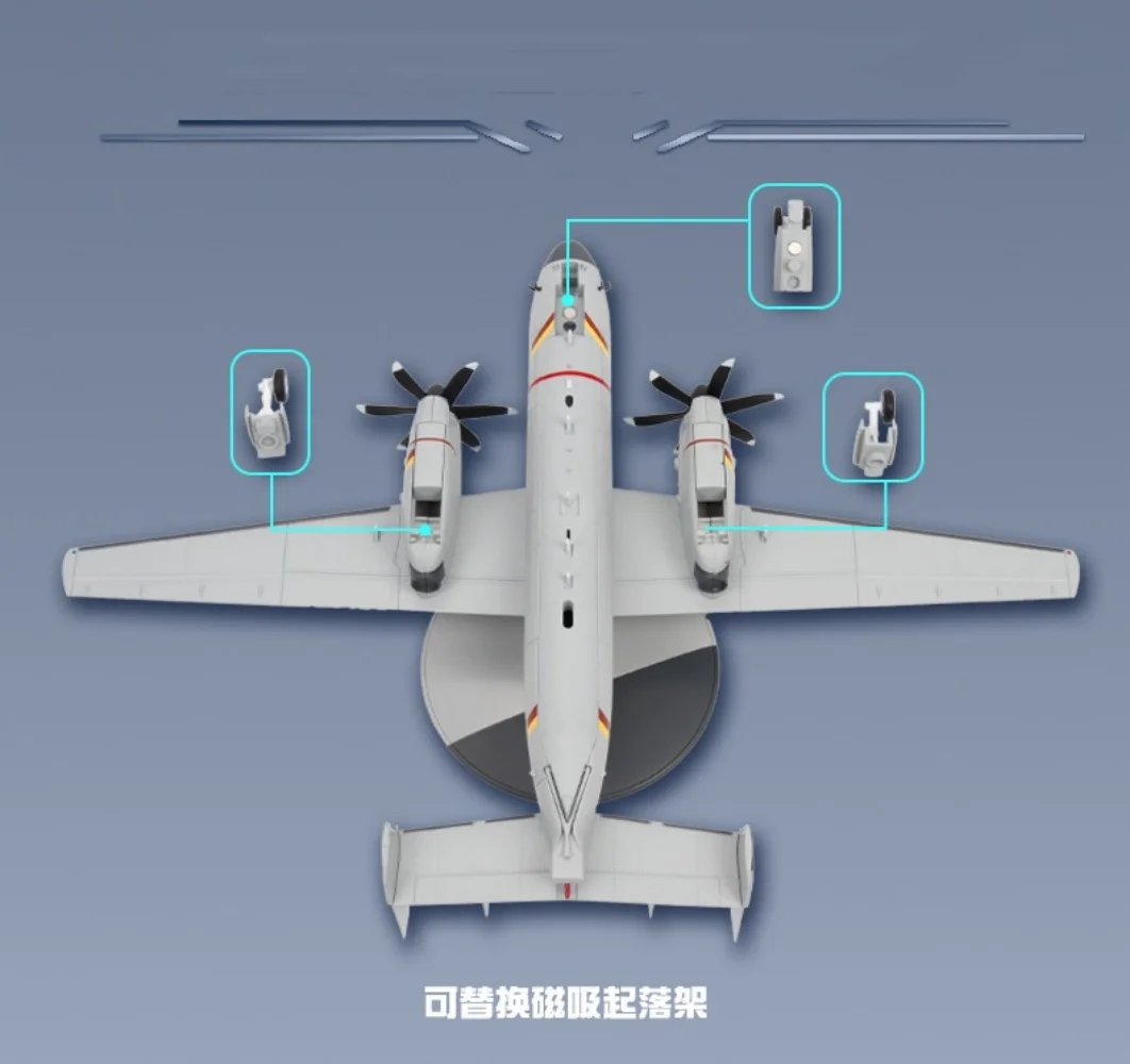 1:72 Scale KJ-600 Diecast Aircraft Early Warning Aircraft Alloy Model Airplane Toy Decoration Military Model Gift Collectible