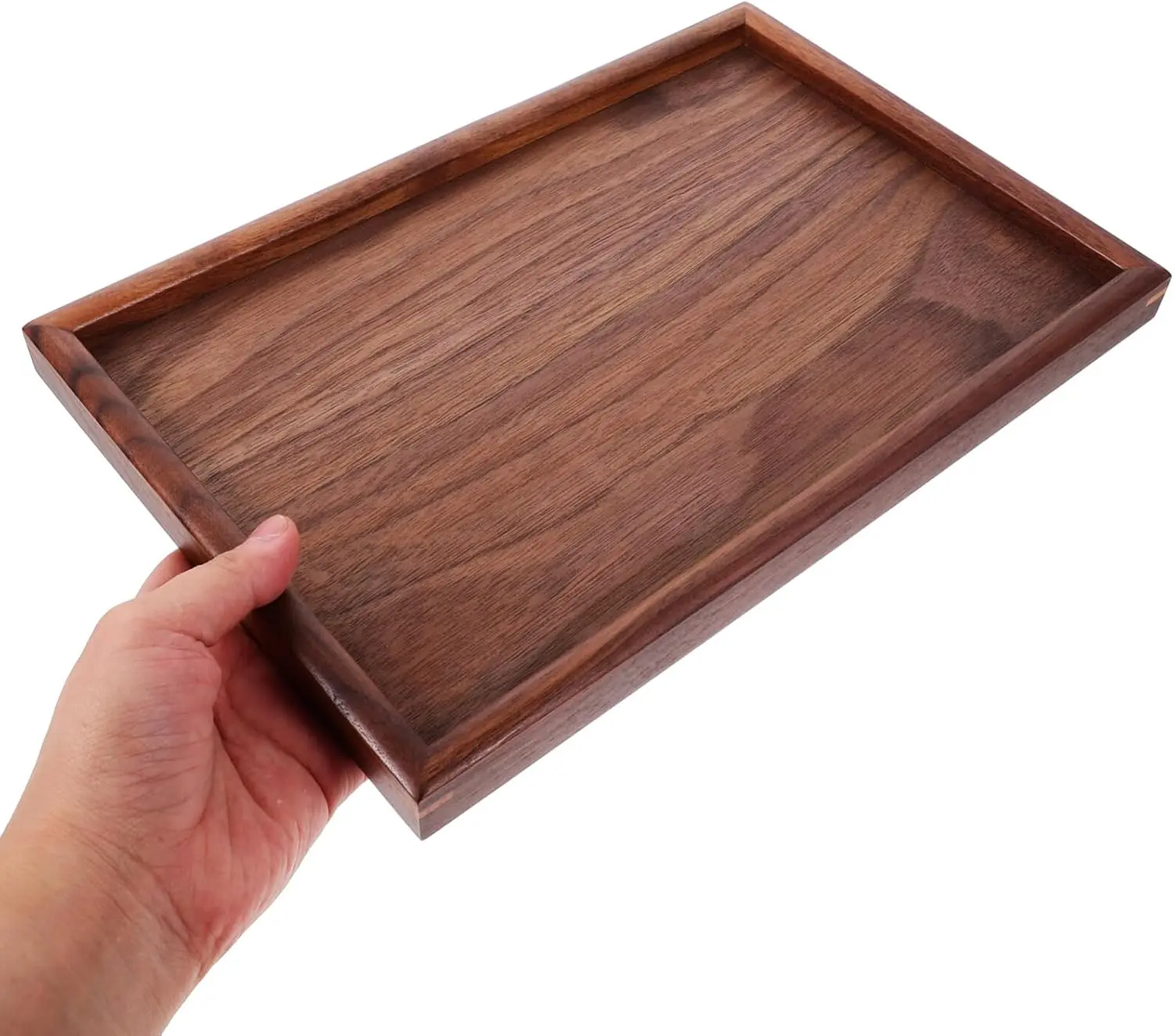 Walnut Wooden Tea Tray Fruit Cake Breakfast Snack Storage Organization