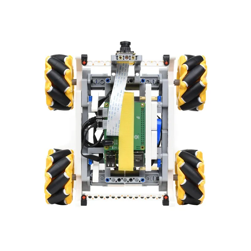 Imagem -03 - Waveshare-robô de Construção Inteligente com Rodas Mecanum Construir Hat Construir Hat Câmera 5mp Kit Buildmecar