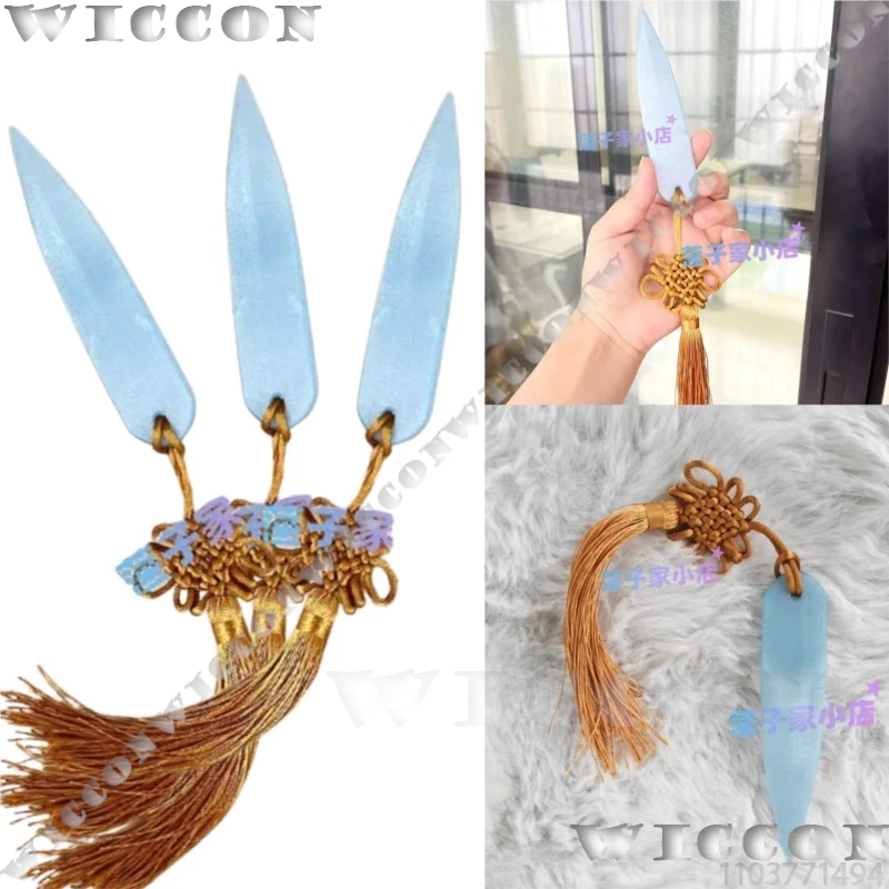 K Pop Huntrix Zoey كوسبلاي شيطان أزرق فاتح سكين رمي الدعامة Kunai Halloween Girls Group Outfit Accessories Canaval Christmas