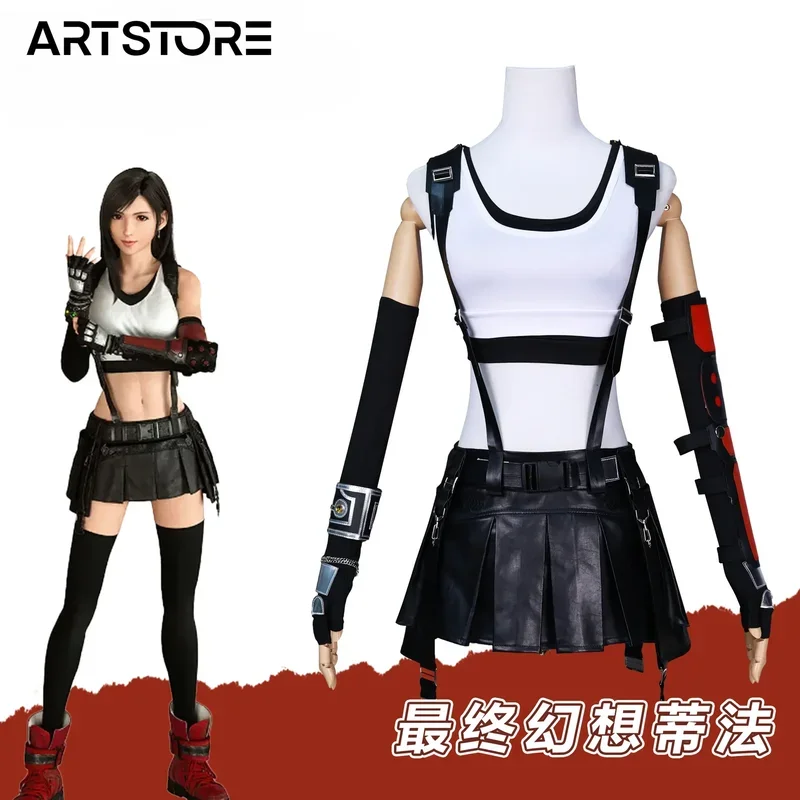 

Игра FF VII Tifa косплей костюм ролевая игра комикс с Hallowmas вечерние Tifa Lockhart Косплей Анимация Prop