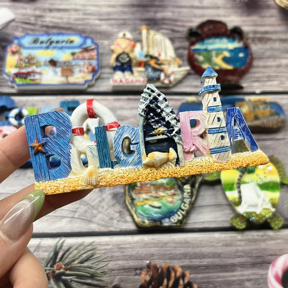 Bulgaria 3D Creative Series Fridge Magnets, Resin European Souvenir, Gift & Collectible