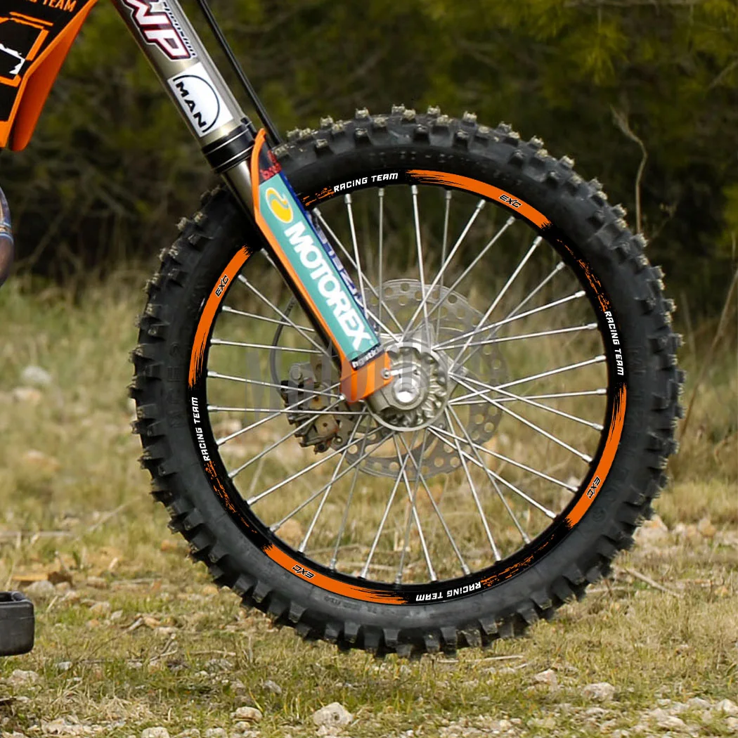 Reflektierende Motorrad-Radaufkleber Felgen-Dekore Streifenband Naben-Zubehör Wasserdicht Für KTM 125/250/300/350/450/500 EXC Racing – Detail 4