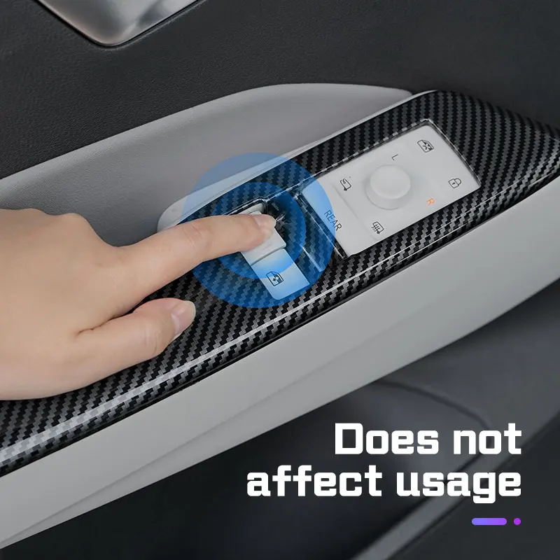 ألياف الكربون نافذة باب السيارة التبديل لوحة الكسوة ل Volkswagen VW ID.3 ID.4 id4X CROZZ 2021-2025 غطاء لوحة باب السيارة الملحقات #3