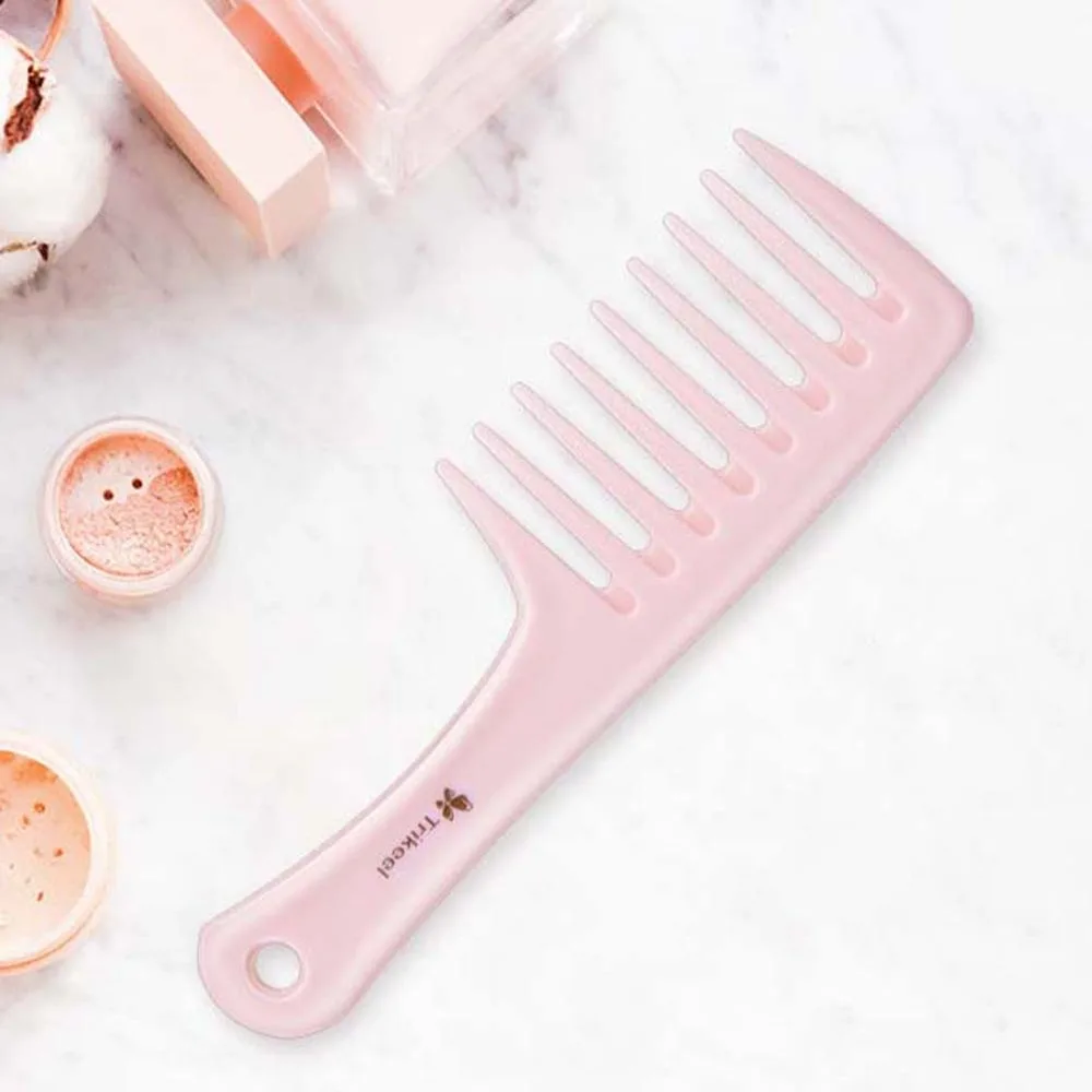 

Scalp Massage Wide Tooth Comb Hairdressing Wet Dry Use Pink Hair Brush Salon Dyeing ABS Fine Tooth Hair Combs Hair Salon