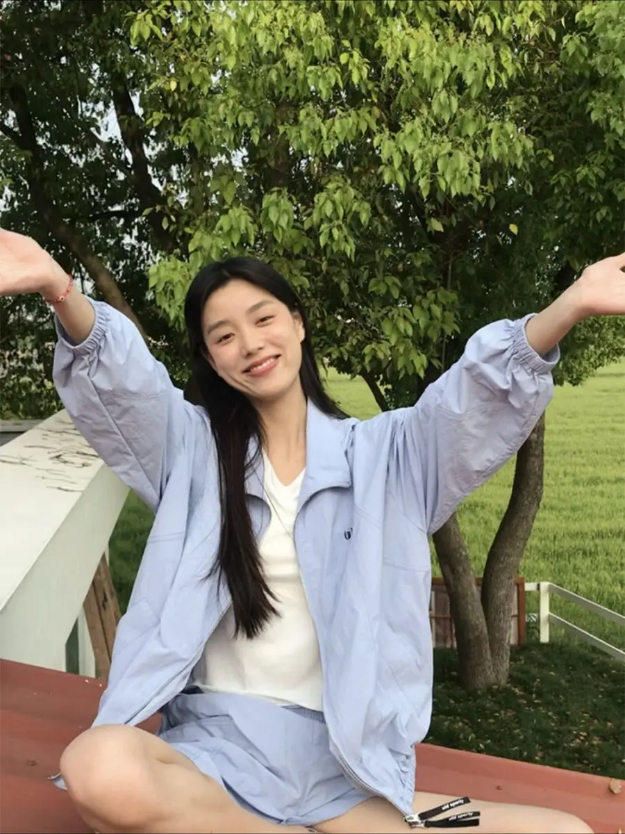 Retro Lazy Style Work Clothes Sun Protection Clothes for Female Students Korean Loose Summer New Casual Breathable Thin Jacket