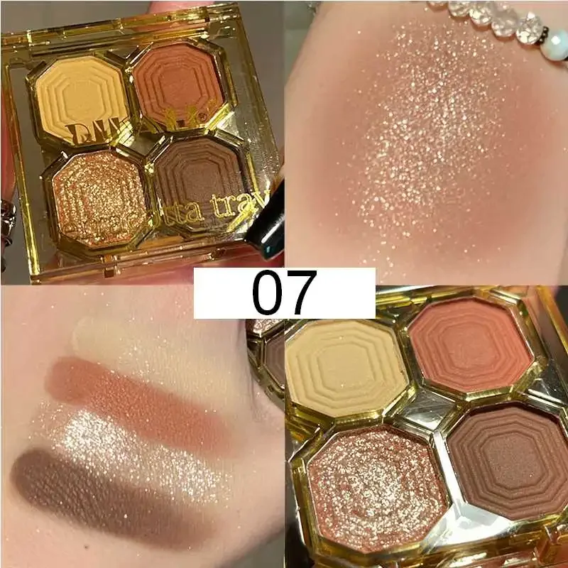 12 Kleuren Glanzend Langdurig Oogschaduwpalet Draagbare Make-Up Accentueren Matte Glans Oogschaduw Natuurlijke Oogschaduw Cosmetica