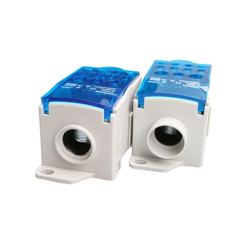 1PC Din Rail Distribution Box Block Wire Splitter Terminal Block Universal Electric Wire Connector Junction Box UKK80A UKK125A
