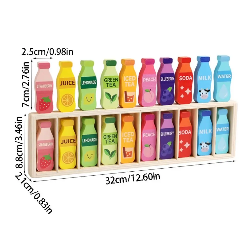 Creative Bottle Thinking Game Beverage Theme Logical Thinking Montessori Color Sorting Interactive Memory Training