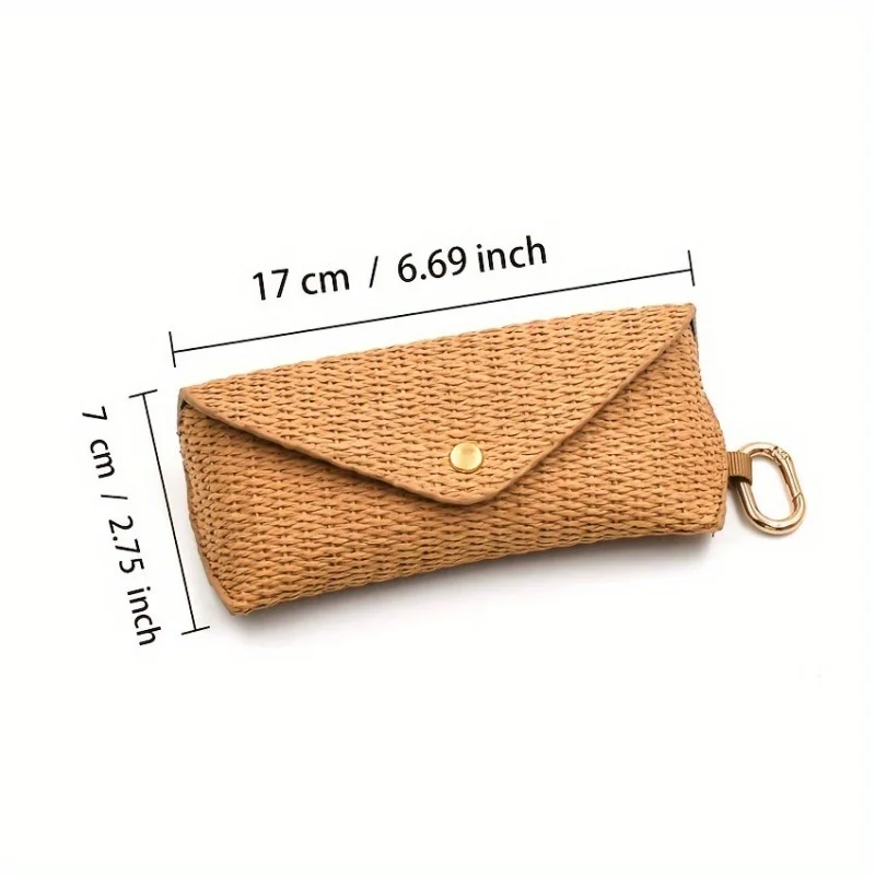 1PC New Woven Glasses Case Men's and Women's Toad Glasses Case Lightweight Soft Case Sunglasses Case