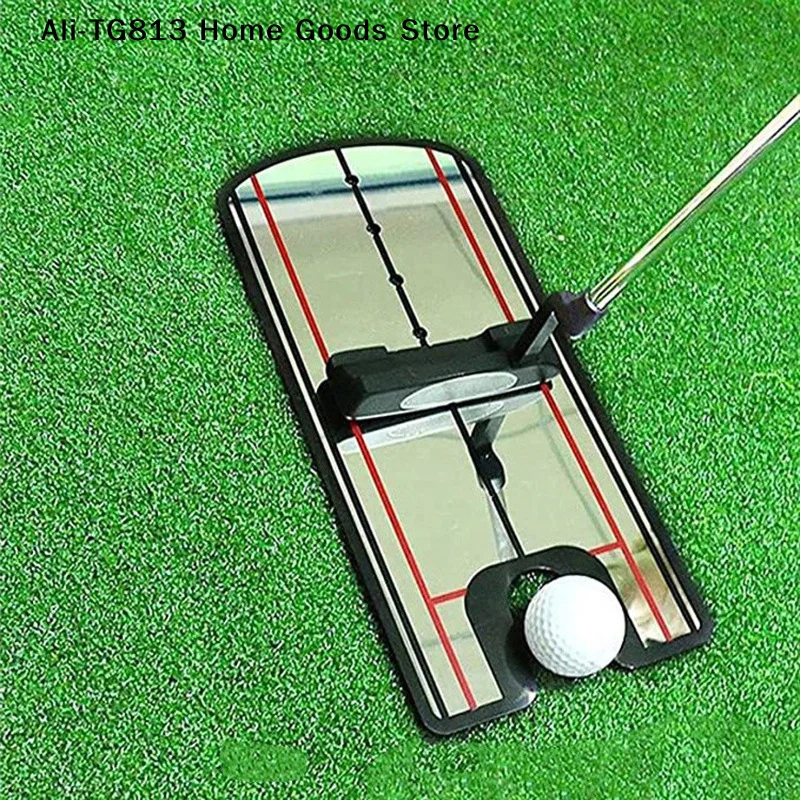 [TG813]Golf Putting Alignment Mirror Eye Line Practice Golf Swing Training Aids Golf Practice Putter Mirror Golf Swing Trainer