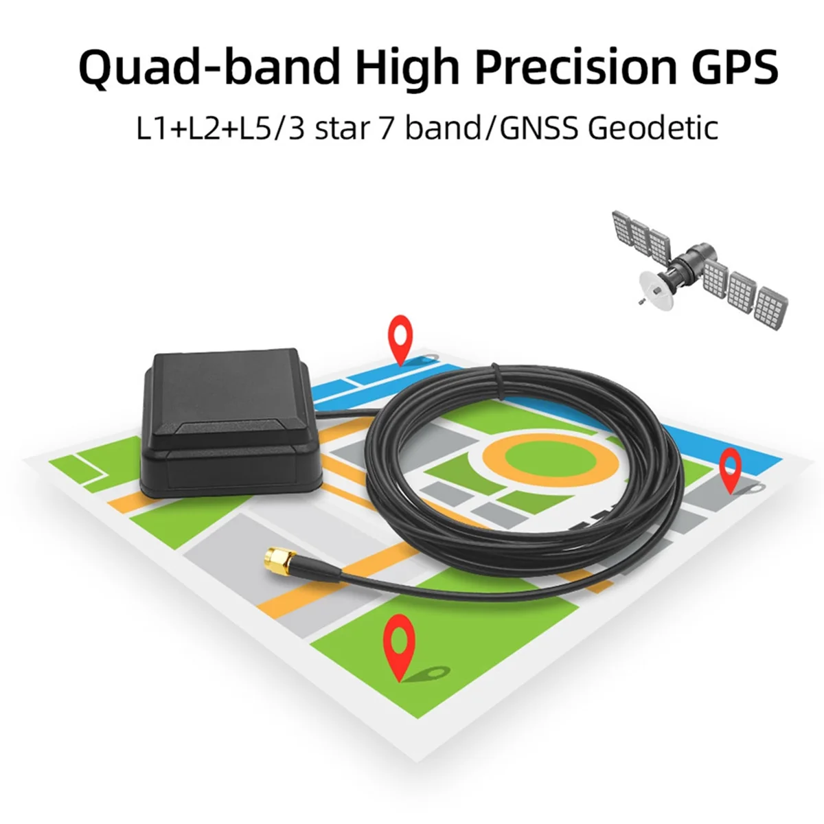 Hochpräzise RTK-RTD-Antenne, Zentimeterpositionierung, L1+L2+L5, 3-Satelliten- und 7-Frequenz-GNSS-Messantenne