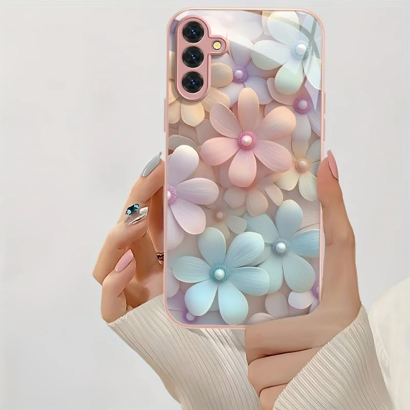 Tempered Glass Phone Case For Samsung S25 Ultra S26 S24 S23 S21 FE S22 Plus A56 5G A57 A55 A54 A17 A36 A53 A52S A34 Cases Cover