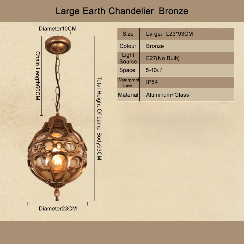 Europese Outdoor Waterdichte Hanglampen Retro Balkon Gang Gangpad Druif Frame Kroonluchters Loft Restaurant Lampen Armatuur
