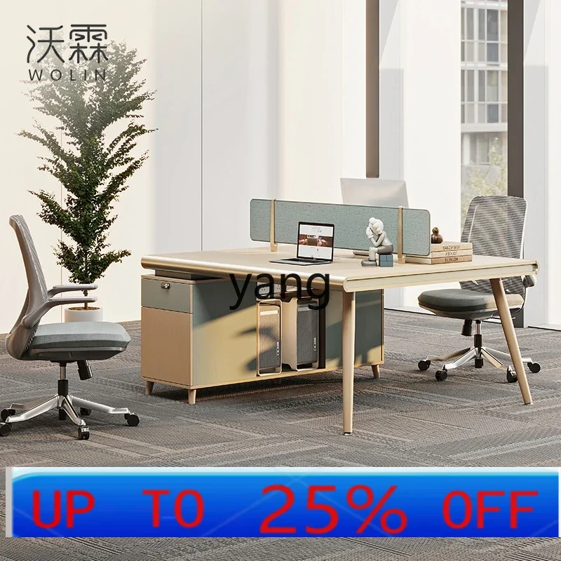

LH staff office desk and chair combination workstation four-person desk
