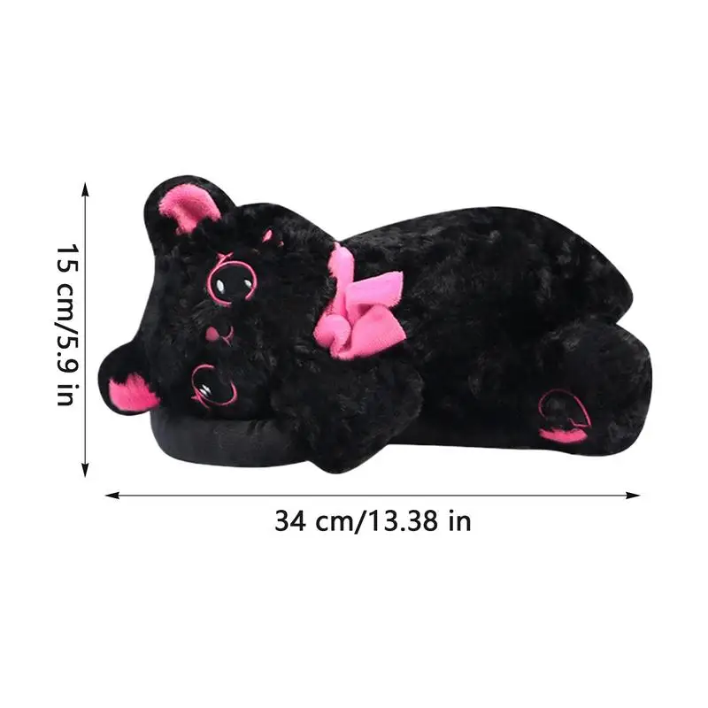 Tissue Box For Car Cartoon Cat Tissue Holder Car Accessories Decorative Plush Animals Cute Decor Storage Container Napkin