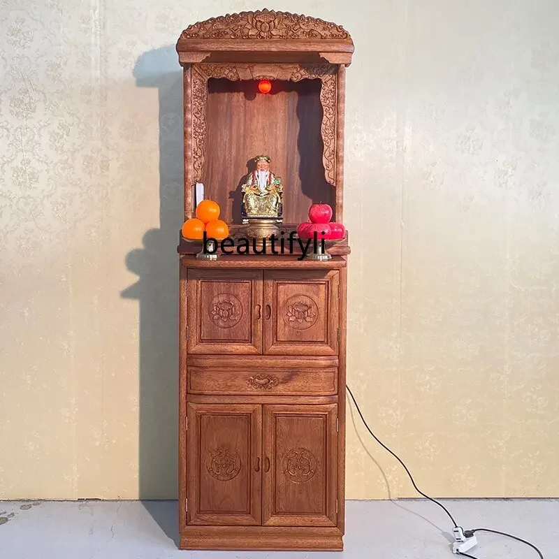 Buddha Shrine Altar Modern Land God of Wealth Cabinet Guanyin Bodhisattva/Buddha Statue Worship Table