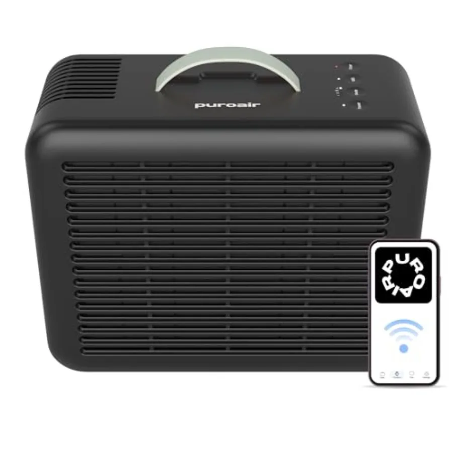 

Smart HEPA air purifier for home and pets portable small unit with white plastic housing removes smoke pollen dust in rooms up