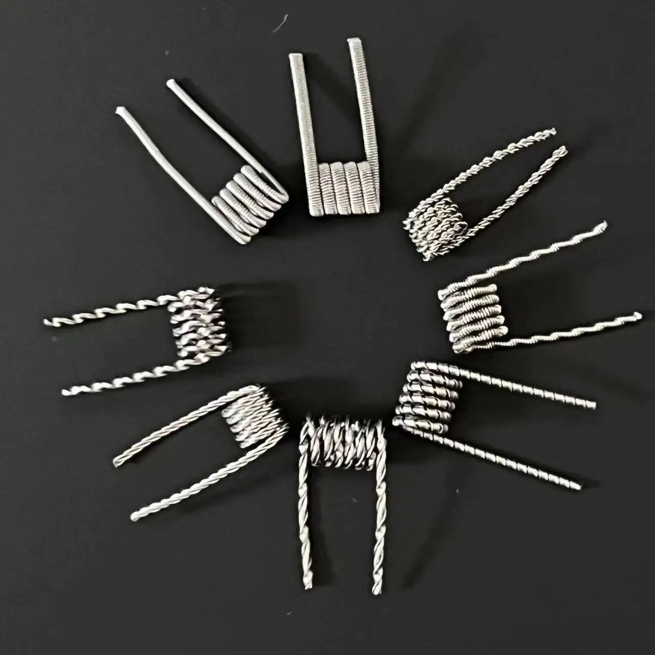 48PCS/Box 3.0mm High Quantity PreBuild Coils DIY Alien Fused Clapton/Flat/Mix Twisted/Hive/Quad/Tiger Watercolor Accessary