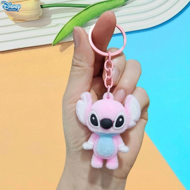 ديزني ستيتش سيارة قلادة Kawaii أنيمي الكرتون المطبوعة التطريز اكسسوارات المفاتيح الرجال والنساء الهدايا الزخرفية #5
