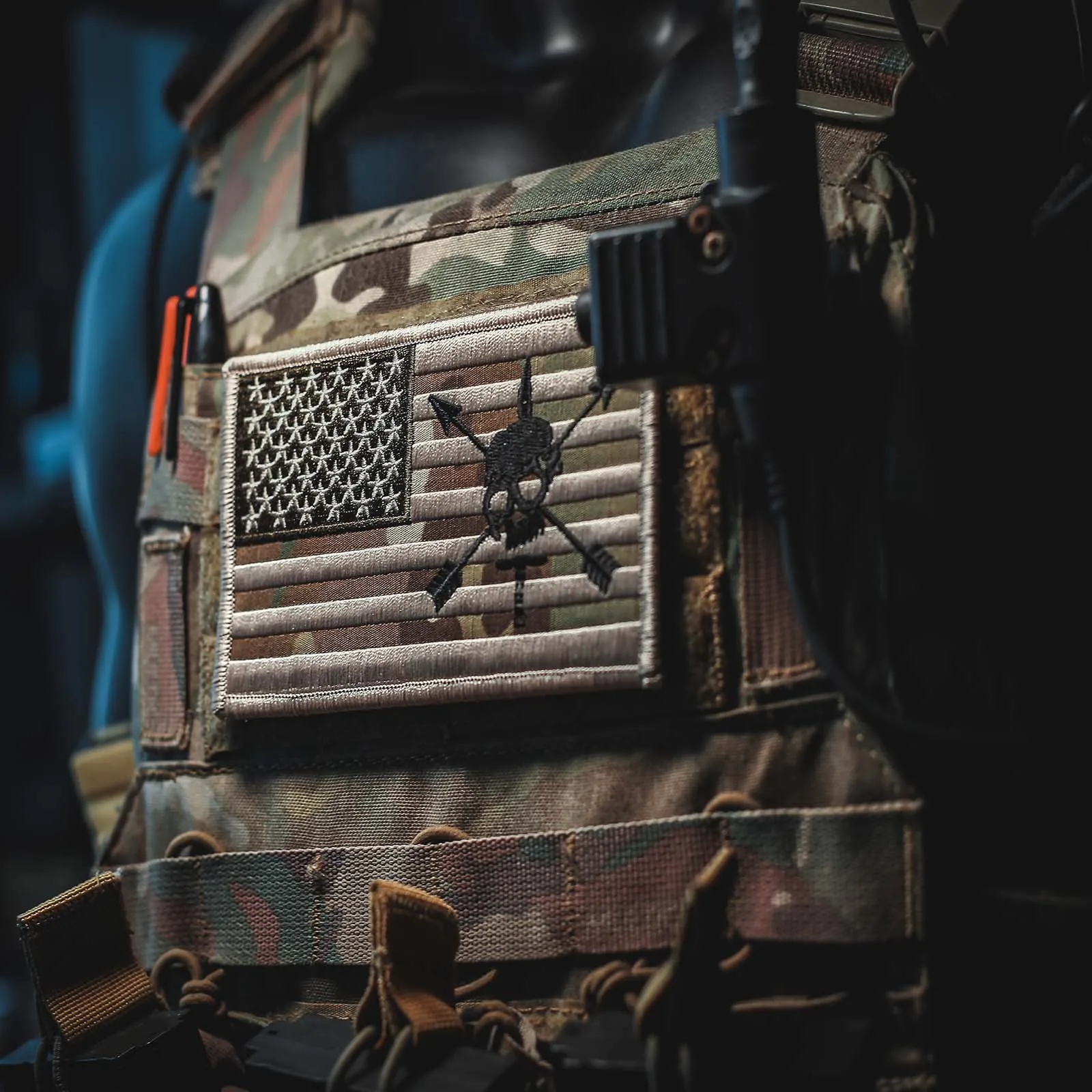 Parche Velcro bandera USA táctico chaleco mochila MOLLE gancho lazo - imagen 2