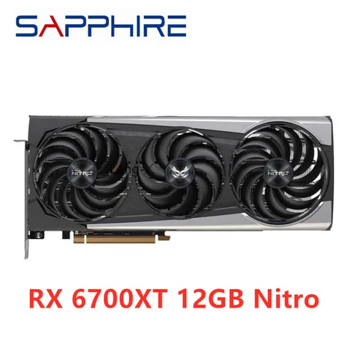 Imagen 1 del producto Sapphire RX 6700 XT 6700XT RX6700 Nitro 12GB GPU tarjeta de vídeo AMD Radeon RX6700XT tarjetas gráficas ordenador de escritorio juego de ordenador de oficina