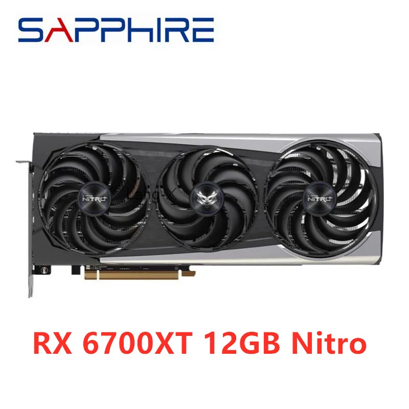 Placa de Vídeo Sapphire Nitro Gpu Amd Radeon Rx6700xt Rx6700xt Rx6700 Rx6700xt 12gb Placas Gráficas Área de Trabalho pc Escritório Jogo de Computador
