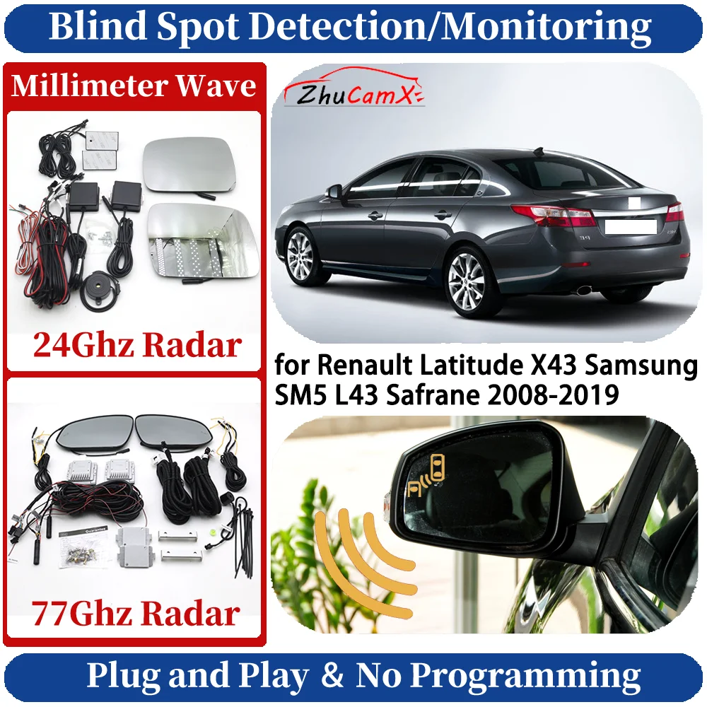 Blind Spot Monitoring/Detection System for Renault Latitude X43 Samsung SM5 L43 Safrane 2008-2019 Side Lane Change Safe Assist