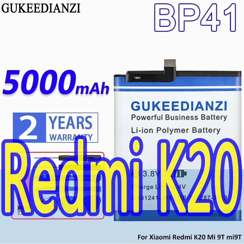 

Аккумулятор GUKEEDIANZI большой емкости BP40 BP41 5000 мАч для Xiaomi Redmi K20 Pro Mi 9TPro Mi9T/K20Pro Batteria